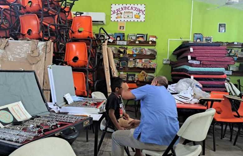 Jornada de salud visual en Río Grande, agencia del municipio Villa de Tututepec